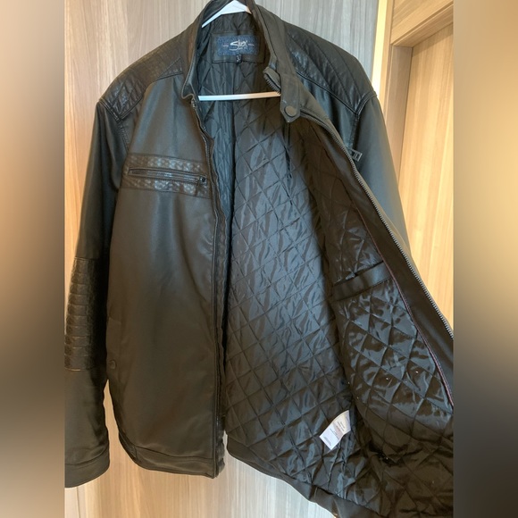 Silver Jeans Co. black jacket with leather (XL) - Picture 4 of 9
